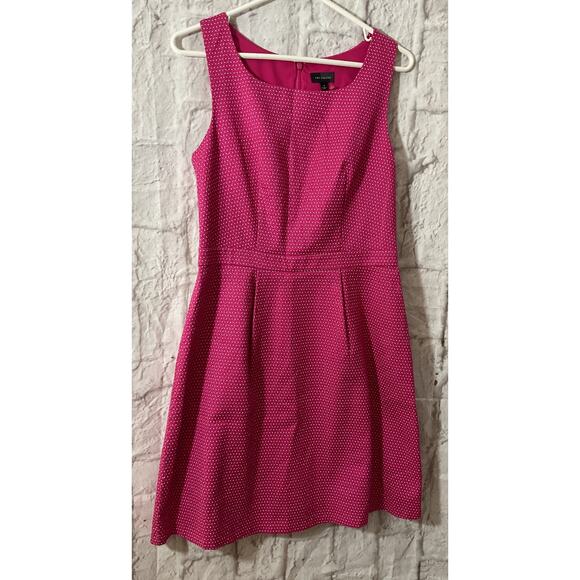 The Limited Pink Woven Polka Dot Sleeveless shift Dress Size 4 - Picture 5 of 8